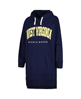 Women's Gameday Couture Navy West Virginia Mountaineers Take a Knee Raglan Hooded Sweatshirt Dress