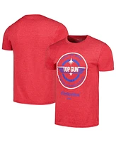 Men's Contenders Clothing Heather Red Top Gun Crest T-shirt