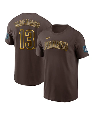 Men's Nike Manny Machado Brown San Diego Padres 2024 Mlb World Tour Seoul Series Name and Number T-shirt