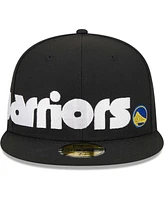 Men's New Era Black Golden State Warriors Checkerboard Uv 59FIFTY Fitted Hat