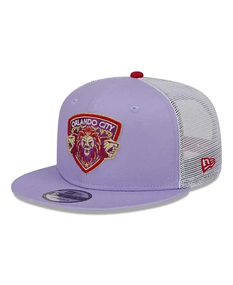 Men's New Era Purple Orlando City Sc Jersey Hook Trucker 9FIFTY Snapback Hat