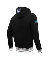 Men's Pro Standard Black Charlotte Hornets Script Tail Pullover Hoodie