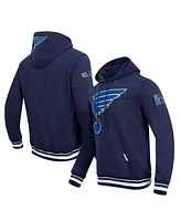 Men's Pro Standard Navy St. Louis Blues Retro Classic Fleece Pullover Hoodie