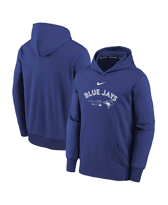 Big Boys Nike Royal Toronto Blue Jays Authentic Collection Performance Pullover Hoodie