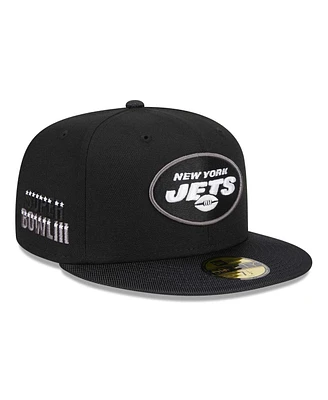Men's New Era Black York Jets Active Ballistic 59FIFTY Fitted Hat