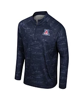 Men's Colosseum Navy Arizona Wildcats Carson Raglan Quarter-Zip Jacket