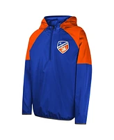 Big Boys and Girls Blue Fc Cincinnati Unstoppable Half-Zip Hoodie Jacket