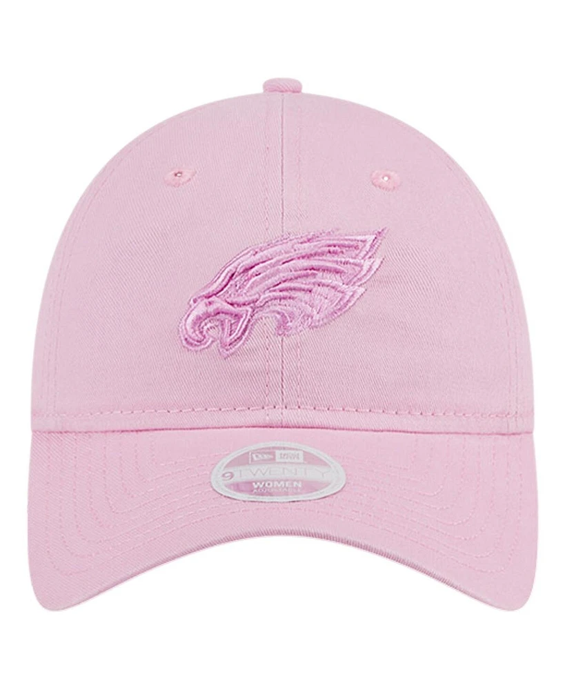 Women's New Era Pink Philadelphia Eagles Color Pack 9TWENTY Adjustable Hat