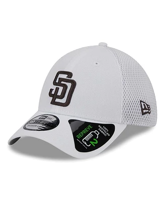 Men's New Era White San Diego Padres  Neo 39THIRTY Flex Hat