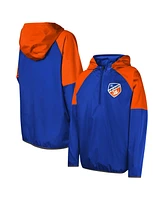 Big Boys and Girls Blue Fc Cincinnati Unstoppable Half-Zip Hoodie Jacket