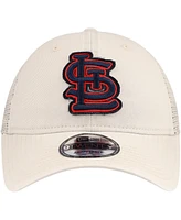 Men's New Era Stone St. Louis Cardinals Game Day 9TWENTY Adjustable Trucker Hat