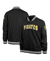 Men's '47 Brand Black Pittsburgh Pirates Wax Pack Pro Camden Full-Zip Track Jacket