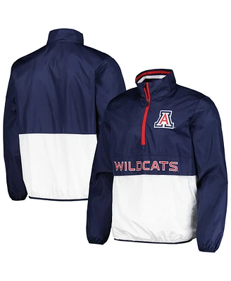 Men's G-iii Sports by Carl Banks Navy Arizona Wildcats Cornerman Half-Zip Top