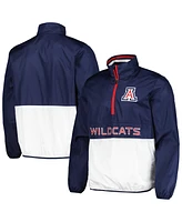 Men's G-iii Sports by Carl Banks Navy Arizona Wildcats Cornerman Half-Zip Top