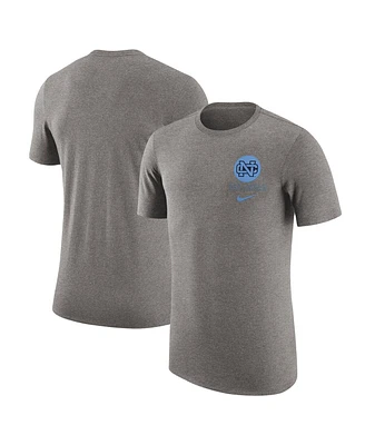 Men's Nike Heather Gray Distressed North Carolina Tar Heels Retro Tri-Blend T-shirt
