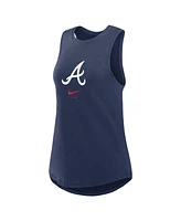 Women's Nike Navy Atlanta Braves Legacy Icon High Neck Fashion Tank Top