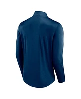 Men's Fanatics Deep Sea Blue Seattle Kraken Mock Neck Quarter-Zip Jacket