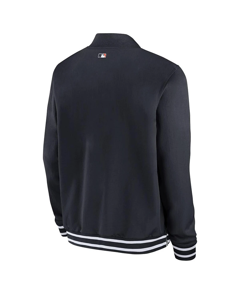 Men's Nike Navy Detroit Tigers Authentic Collection Full-Zip Bomber Jacket