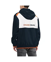 Men's Tommy Hilfiger Navy, White Chicago Bears Carter Half-Zip Hooded Top
