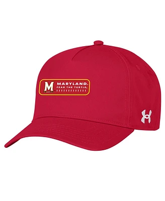 Men's Under Armour Red Maryland Terrapins 2023 Sideline Adjustable Hat