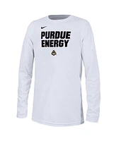 Big Boys Nike White Purdue Boilermakers 2024 On-Court Bench Energy T-shirt