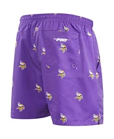 Men's Pro Standard Purple Minnesota Vikings Allover Print Mini Logo Shorts