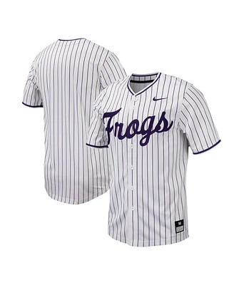 Nike Men's Tcu Horned Frogs Pinstripe Replica Baseball Jersey