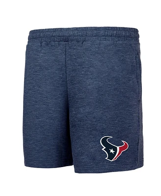 Men's Concepts Sport Navy Houston Texans Powerplay Tri-Blend Fleece Shorts