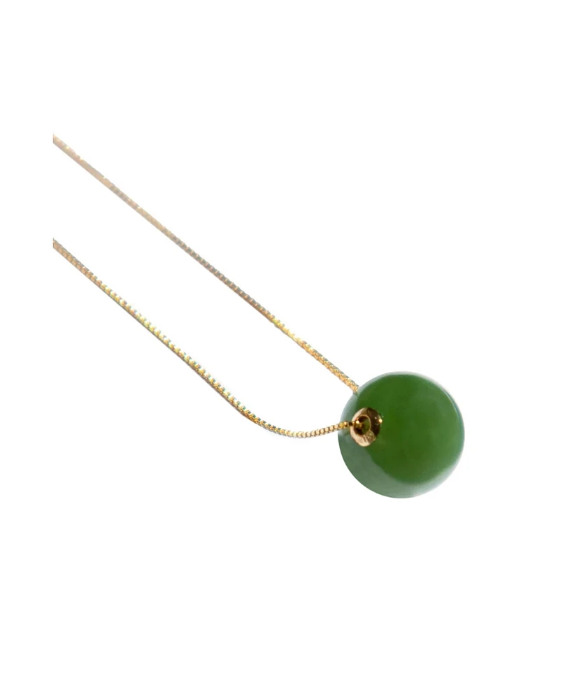 seree Billiard — Green bead jade stone necklace