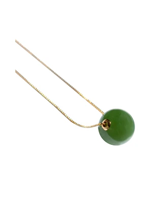 seree Billiard — Green bead jade stone necklace