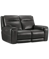 Varsani 67" Zero Gravity Leather Loveseat, Created for Macy's
