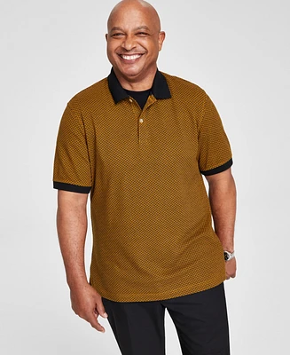 Club Room Men's Geometric Short-Sleeve Polo Shirt, Created for Macy's