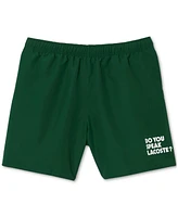 Lacoste Men's Quick-Dry Printed 6" Swim Trunks