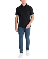 Kenneth Cole Men's Solid Button Placket Polo Shirt