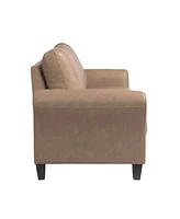 Lifestyle Solutions 80.3" W Faux Leather Wilshire Sofa with Rolled Arms