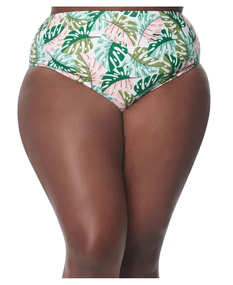 Unique Vintage Plus Size High Leg Daphne Swim Bottoms