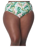 Unique Vintage Plus High Leg Daphne Swim Bottoms