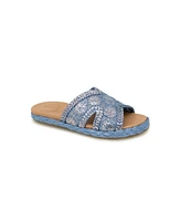 Gentle Souls Women's Tristan Woven Slip-On Sandals