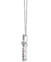 Le Vian Chocolate Ombre Diamond Cross 18" Pendant Necklace (1/2 ct. t.w.) 14k Gold (Also Available Rose or White Gold)