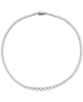 Eliot Danori Rhodium-Plated Graduated Cubic Zirconia 16" Tennis Necklace, Created for Macy's
