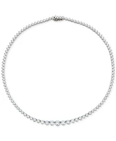 Eliot Danori Rhodium-Plated Graduated Cubic Zirconia 16" Tennis Necklace, Created for Macy's