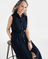 Style & Co Women's Sleeveless Shirtdress, Created for Macy's