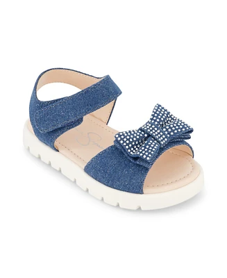 Jessica Simpson Toddler Girls Tia Shine Shiny Denim Sandals