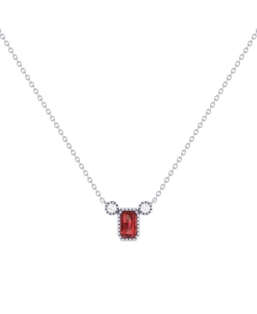 LuvMyJewelry Emerald Cut Garnet Gemstone