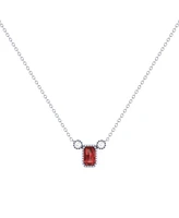 LuvMyJewelry Emerald Cut Garnet Gemstone