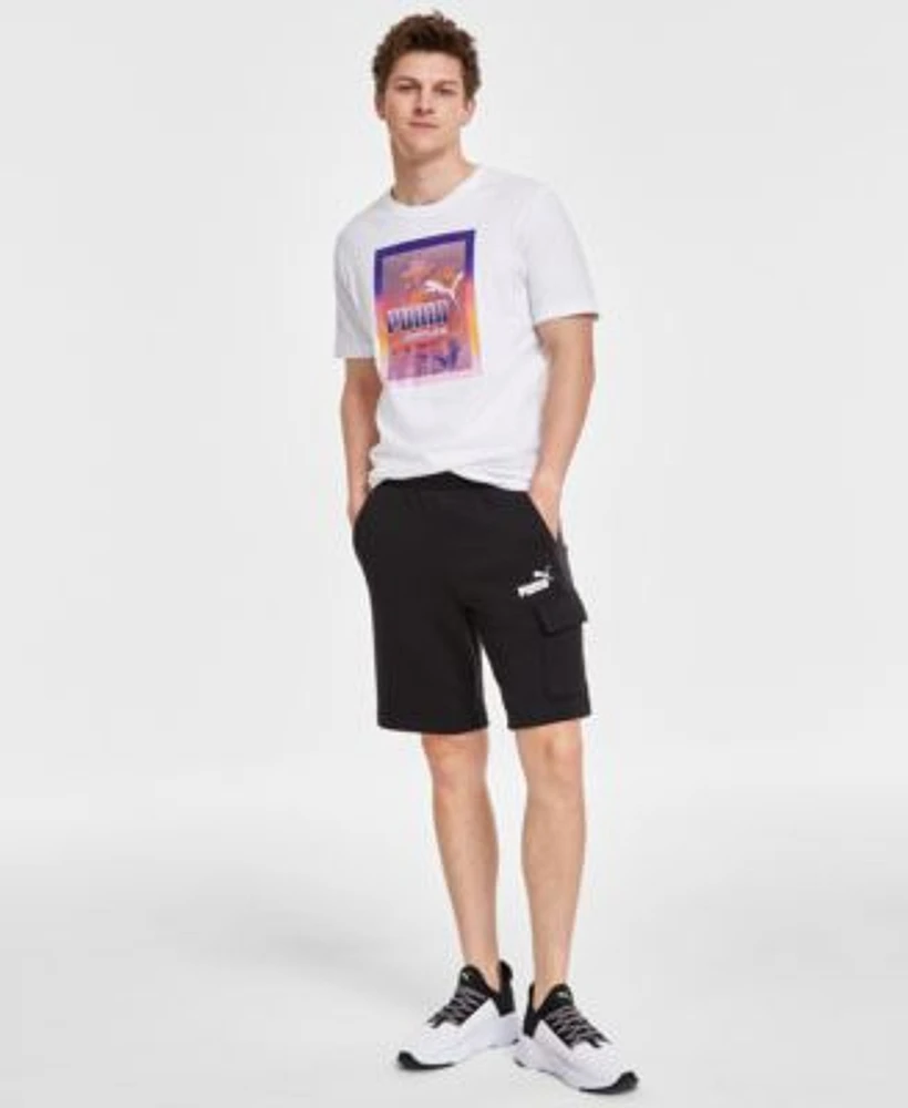 Puma Summer Nights T Shirt French Terry Fleece 10 Cargo Shorts