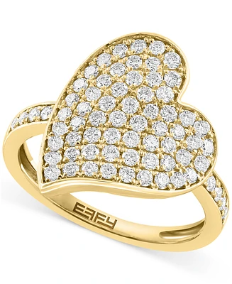 Effy Diamond Pave Heart Statement Ring (7/8 ct. t.w.) in 14k Gold