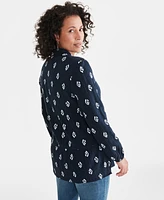 Style & Co Women's Printed Tiered Tunic Shirt, Created for Macy's