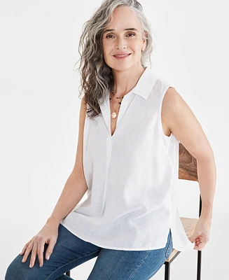Style & Co Women's Sleeveless Popover Shirt, Created for Macy's