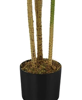 Monarch Specialties 51" Indoor Artificial Floor Dracaena Tree with Black Pot